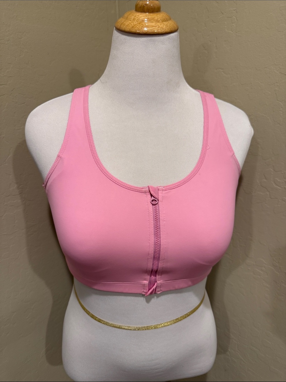 Ruby Ribbon Front-Zip Pink Sports Bra - Women Intimates & Sleepwear